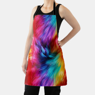 Delantal Brillante arcoiris con textura de piel monstruosa