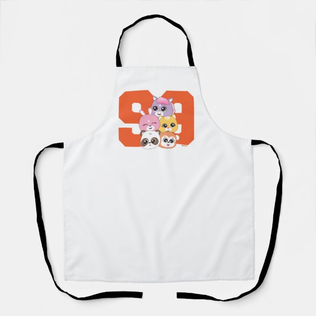 Delantal Brillante, feliz amigo Apron (Anverso)