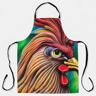 Delantal Brillante Naranja Rooster