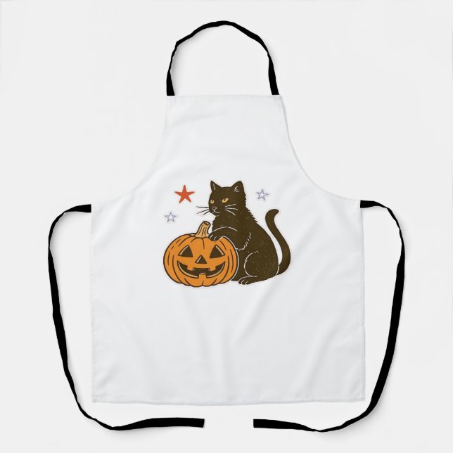 Delantal Brillante y dulce Halloween Kitty Classic T-Shirt (Anverso)