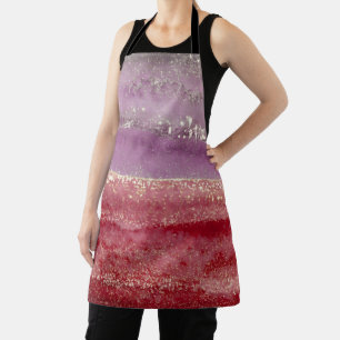 Delantal Brillo elegante morado y dorado