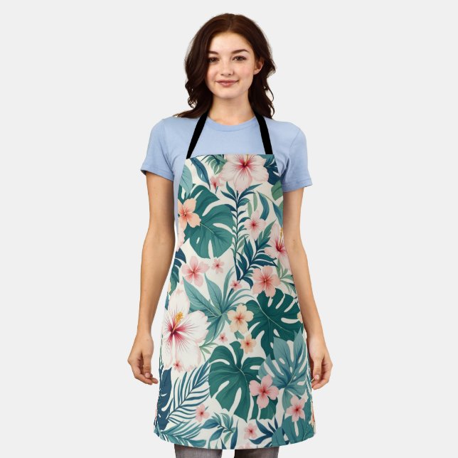 Delantal Brisa Botánica - Apron floral tropical interminabl (Gastado)