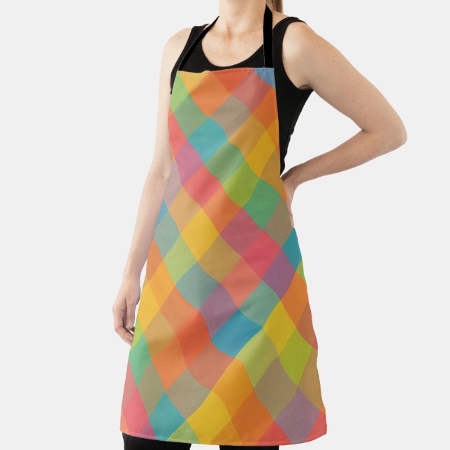 Delantal Brisa de Madras - Aprón diagonal repleto (in situ)