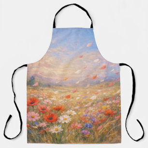 Delantal Brisa Floral - Arte de Estilo de Pintura Pastel