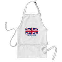 Delantal británico del cocinero del cocinero del