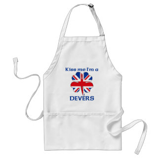 Delantal Británicos personalizados me besan que soy Devers