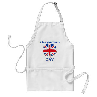 Delantal Británicos personalizados me besan que soy gay