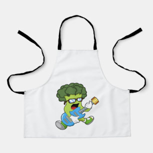 Delantal Broccoli como músico con guitarra