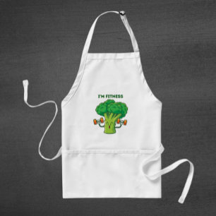 Delantal Broccoli exercising saying: "I'm Fitness"