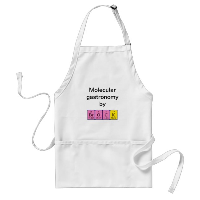 Delantal Brock periodic table name apron (Frente)