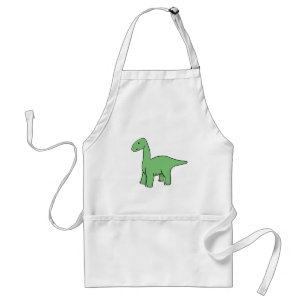 Delantal Brontosaurus verde lindo