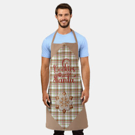 Delantal Brown and Red Plaid Cookies for Santa