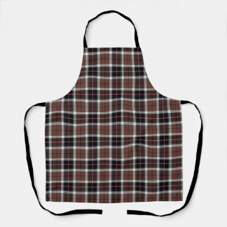 Delantal Brown Plaid All-Over Print Apron