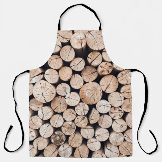 Delantal Brown wooden log lot