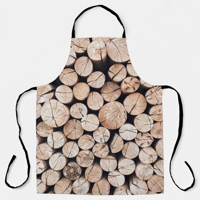 Delantal Brown wooden log lot (Anverso)
