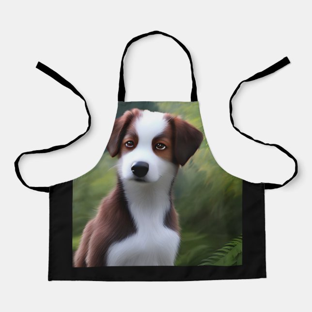 Delantal Bruce The Border Collie Puppy, Apron (Anverso)