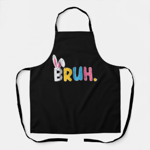 Delantal Bruh Easter Bunny Cute Meme Para Niños _1