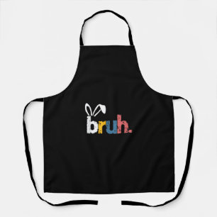 Delantal Bruh Easter Bunny Cute Meme Para Niños _5