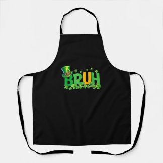 Delantal Bruh St Patrick's Day Adolescentes niños divertido