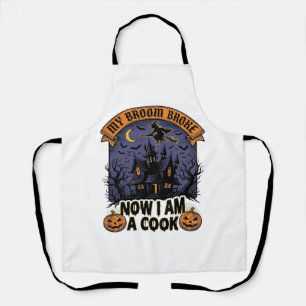 Delantal Bruja Cocinera Halloween Pun_1