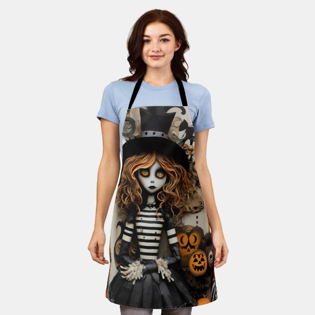 Delantal Bruja de Halloween (Gastado)