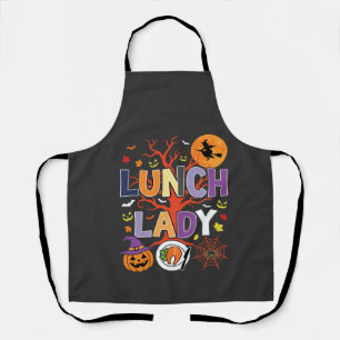 Delantal Bruja de la Señora del Almuerzo de Halloween Vecto