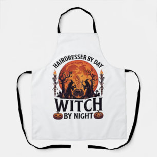 Delantal Bruja de noche del día de peluquero Halloween pein