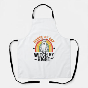 Delantal Bruja De Noche Enfermera De Día Diseño De Fantasma
