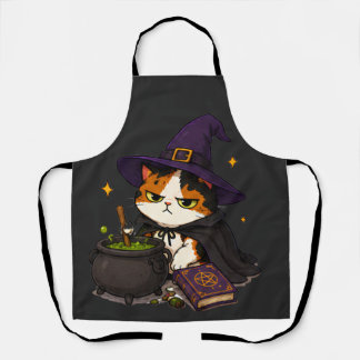 Delantal Bruja Gato Gruñón Halloween 