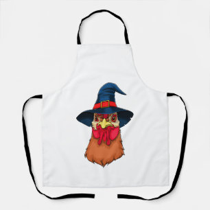 Delantal Bruja Pollo Divertido Halloween Terror Espeluznant