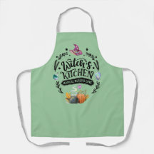 Brujas Cocina comidas mágicas y amor Apron Green