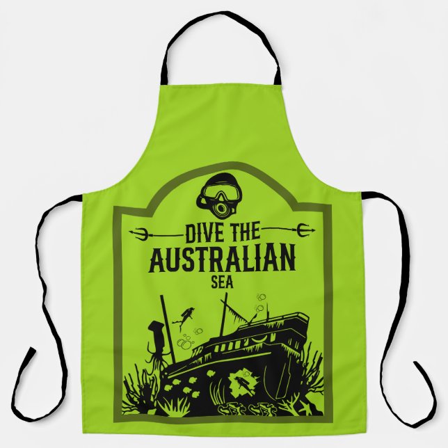 Delantal Buceo en barco en Australia (Anverso)