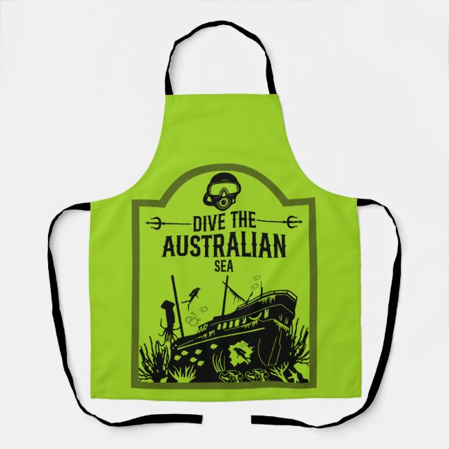 Delantal Buceo en barco en Australia (Anverso)