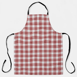 Delantal Buchanan tartán rojo blanco a cuadros