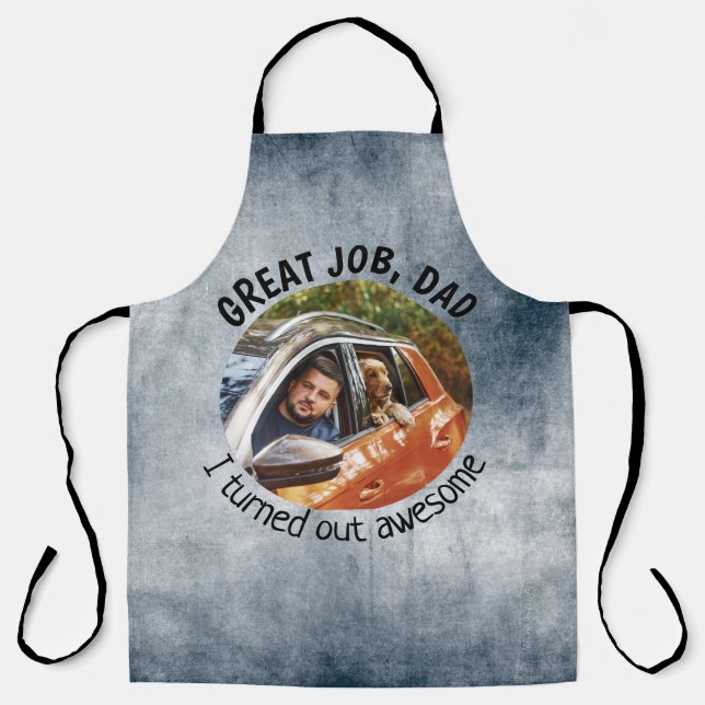 Delantal Buen trabajo papá... Personalizado del Día del Pad (Anverso)