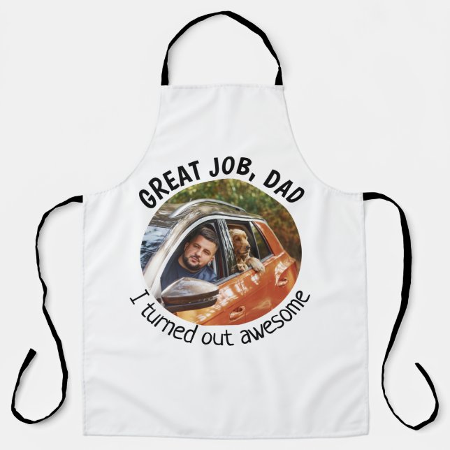 Delantal Buen trabajo papá... Personalizado del Día del Pad (Anverso)