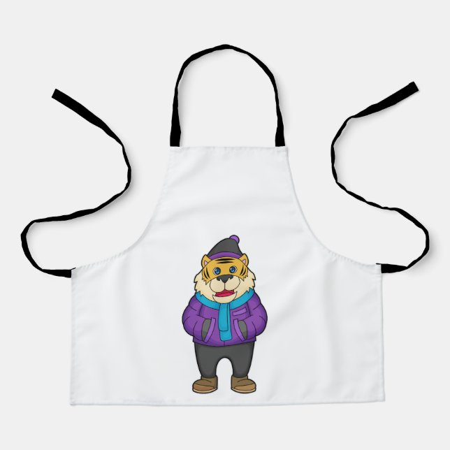 Delantal Bufanda de tigre Gorro (Anverso)