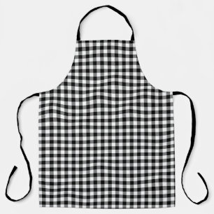 Delantal Buffalo Gingham Black And White Check Planteado