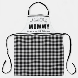 Delantal Buffalo Tocado Moderna Mamá Chef Personalizado