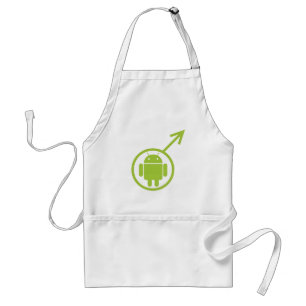 Delantal Bugdroid masculino (Rótulo/símbolo)