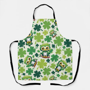 Delantal Búho Bebé Lindo Dibujo de San Patricio