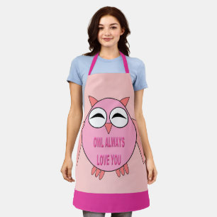 Delantal Búho de mensajes de amor