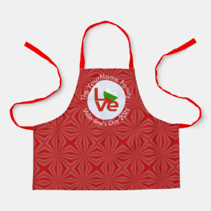 Delantal Bulgarian Bandera Roja de AMOR Personalizada 