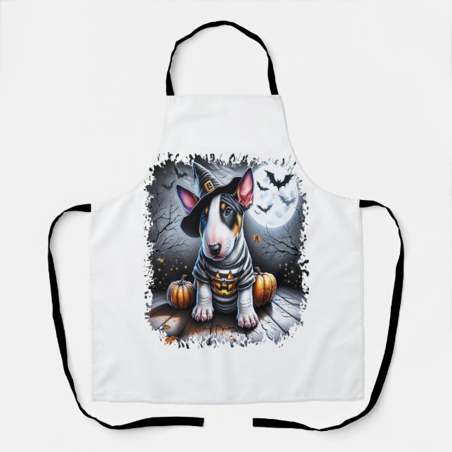 Delantal Bull Terrier Dog Halloween (Anverso)