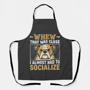 Delantal Bulldog Divertido Socializar Perro