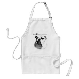Delantal Bulldog Feliz Cara