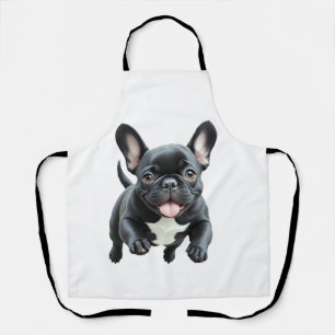 Delantal Bulldog francés feliz diversión juguetona saltando