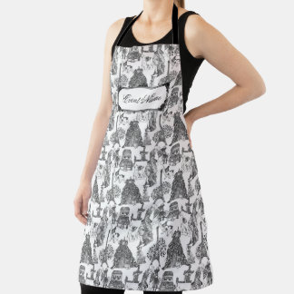 Delantal Bulldog FRANCÉS Frenchie Black Toile con nombre pe