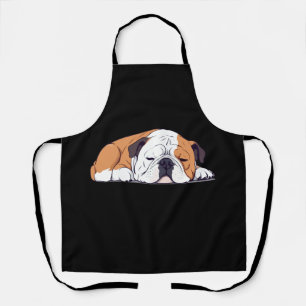 Delantal Bulldog inglés Adorable Cute Animal Sleeping Calle