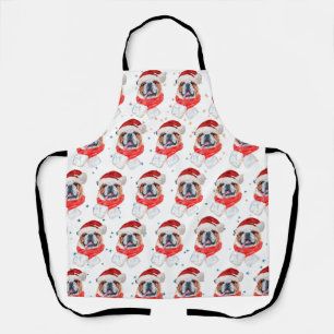 Delantal Bulldog Inglés Navidad